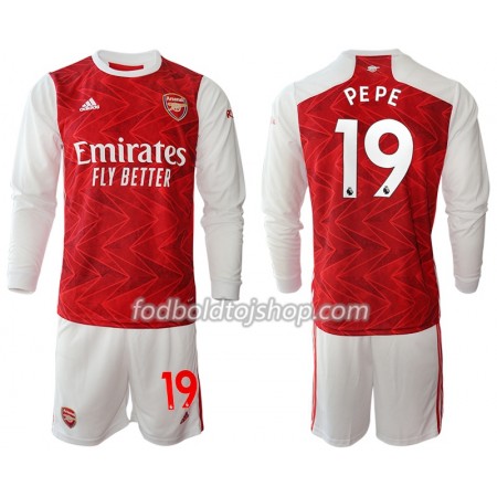Arsenal Nicolas Pepe 19 Børn Hjemme Fodboldsæt 2020-21 L/S (+ Korte bukser)